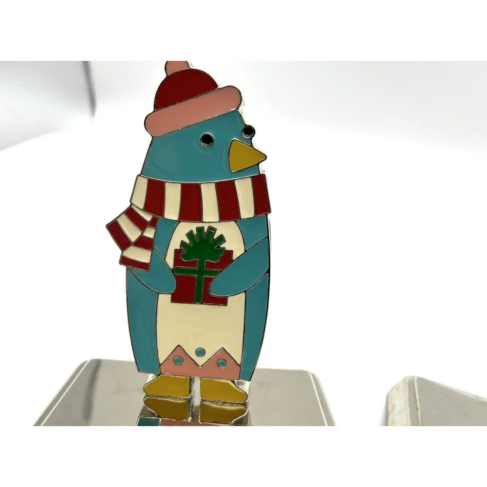 Wondershop 4pc Christmas Stocking Holders Santa Snowman Penguin Reindeer Set